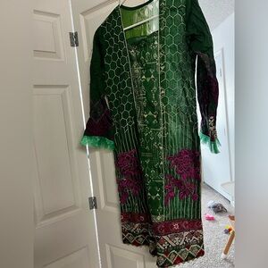 Pakistani lawn embroidered 3 piece Dress summer wear